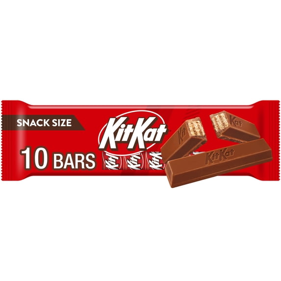KIT KAT® Milk Chocolate Wafer Snack Size Candy Bars, .49 oz (10 Count)