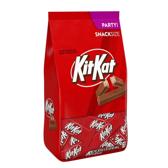 KIT KAT Milk Chocolate Wafer Snack Size, Candy Party Pack, 29.8 oz