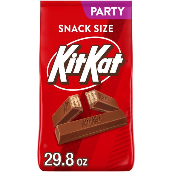 KIT KAT Milk Chocolate Wafer Snack Size, Candy Party Pack, 29.8 oz