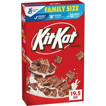 KIT KAT Chocolatey Breakfast Cereal, Made with Whole Grain, Family Size, 19.5 oz