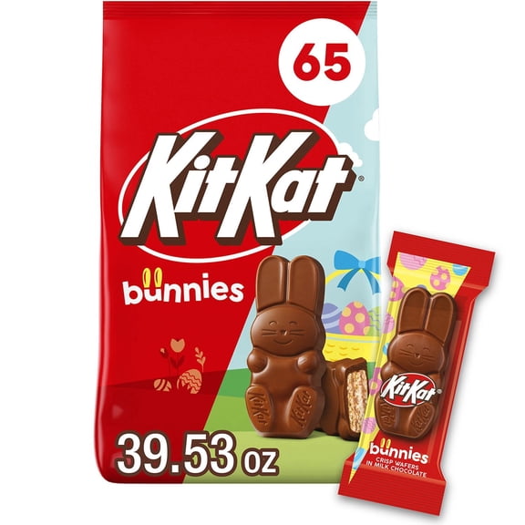 KIT KAT Easter Milk Chocolate Wafer Bunnies Candy, 65 pcs.