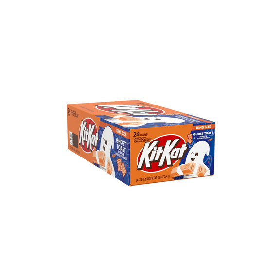 KIT KAT Ghost Toast Cinnamon Toast Flavored Creme Wafer Bars, Halloween Candy Packs, 3 oz (24 Count)