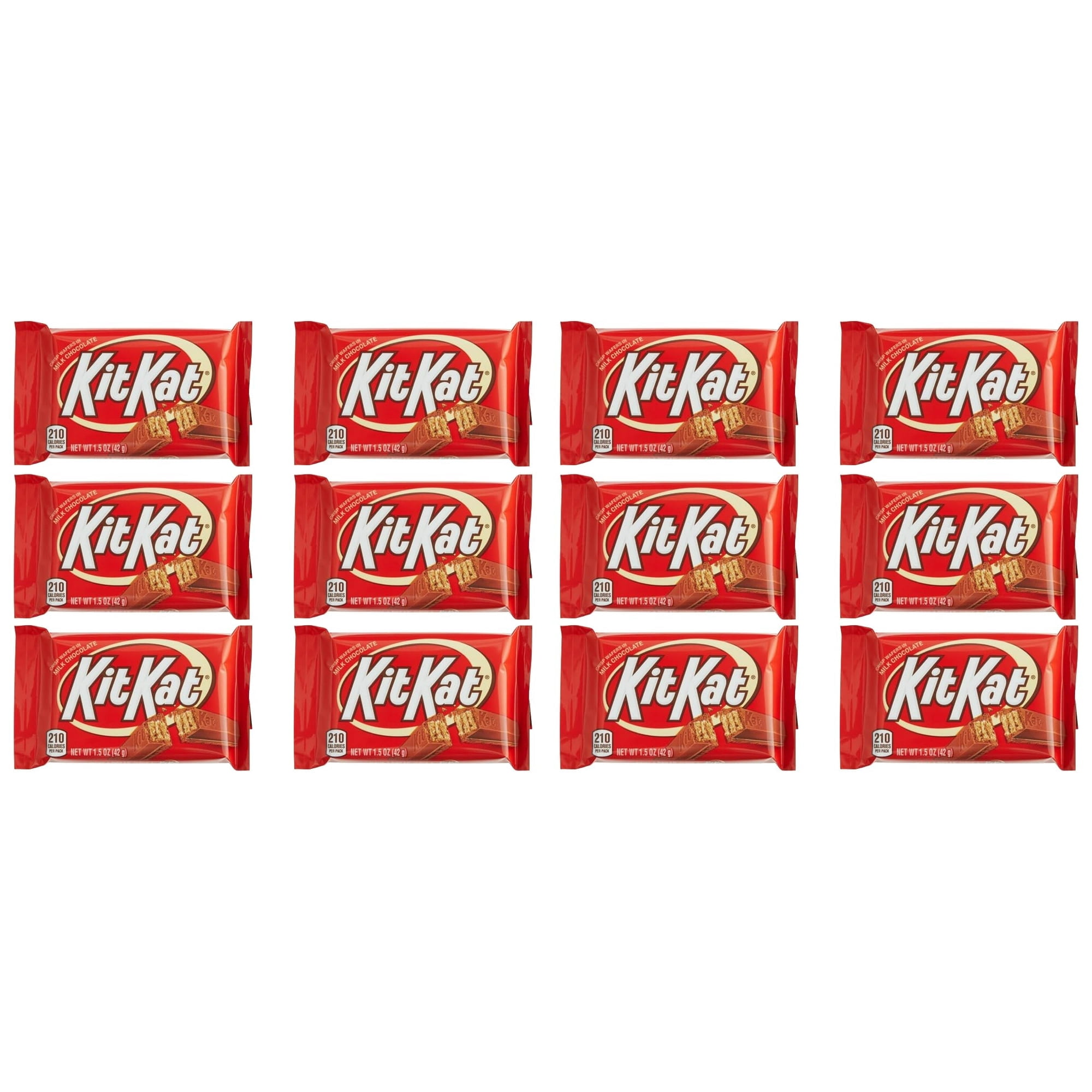 KIT KAT Milk Chocolate Wafer Candy Bars, 1.5 oz (12 Count)