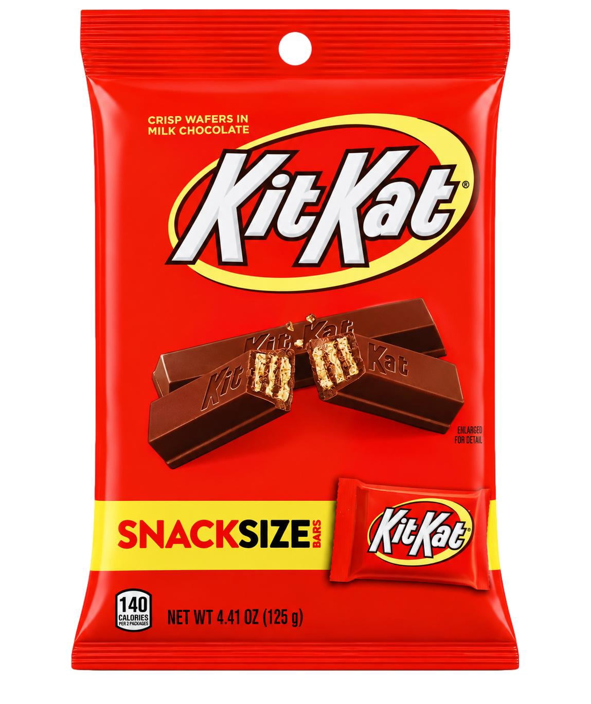 KIT KAT Milk Chocolate Wafer Snack Size, Candy Bag, 4.41 oz