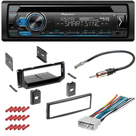 KIT2158 Bundle with Pioneer Bluetooth Car Stereo and complete Installation Kit for 2002-2006 Dodge SratusSingle Din Radio CD/AM/FM Radio, in-Dash Mounting Kit