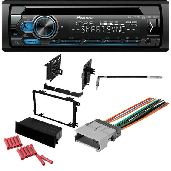 KIT2331 Bundle with Pioneer Bluetooth Car Stereo and complete Installation Kit for 2007 Chevrolet Silverado Classic Single Din Radio CD/AM/FM Radio, Dash Mounting Kit