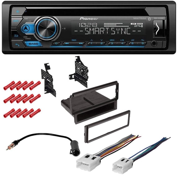 KIT2619 Bundle with Pioneer Bluetooth Car Stereo and complete Installation Kit for 2014 Nissan Versa W/Base Radio Single Din Radio CD/AM/FM Radio, in-Dash Kit