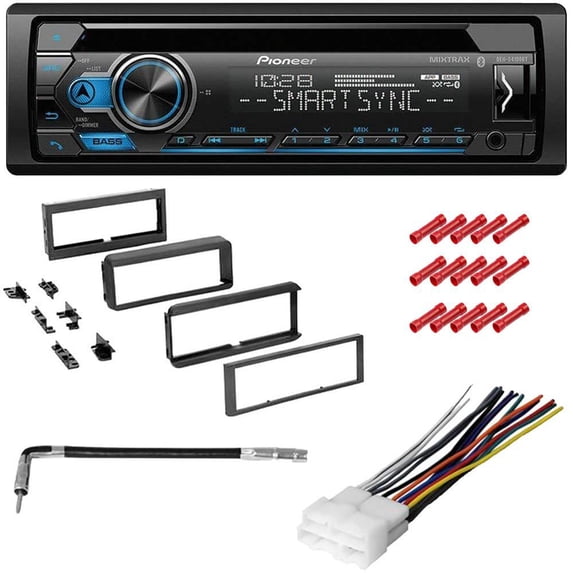 KIT2690 Bundle with Pioneer Bluetooth Car Stereo and complete Installation Kit for 1986-1988 Chevrolet S-10 Pickup Single Din Radio CD/AM/FM Radio, In-Dash Mounting Kit