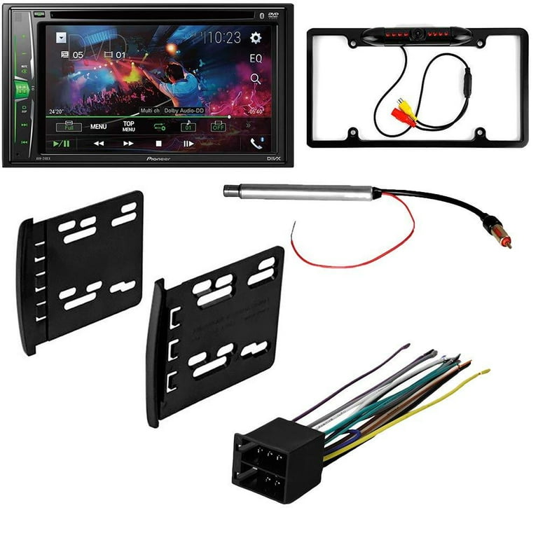 KIT4760 Bundle for 2000 2004 Ford Focus W Pioneer AVH 241EX Double DIN Car Stereo with Bluetooth Backup Camera Installation Kit in Dash DVD CD AM FM