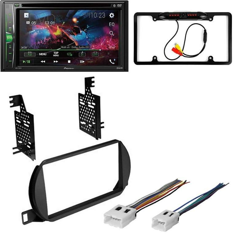 KIT4889 Bundle for 2002 2004 Nissan Altima W Pioneer Double DIN Car Stereo with Bluetooth Backup Camera Installation Kit in Dash DVD CD AM FM 6.2