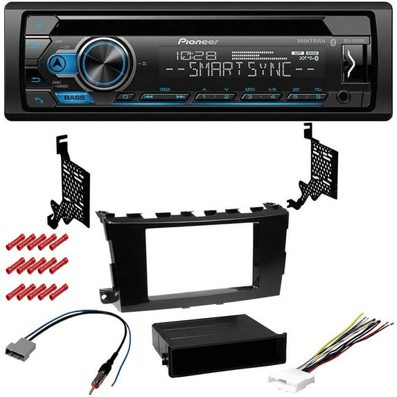 KIT549 Bundle with Pioneer Bluetooth Car Stereo and complete Installation Kit for 2013-2016 Chevrolet City Express Single Din Radio CD/AM/FM Radio, in-Dash Mounting Kit
