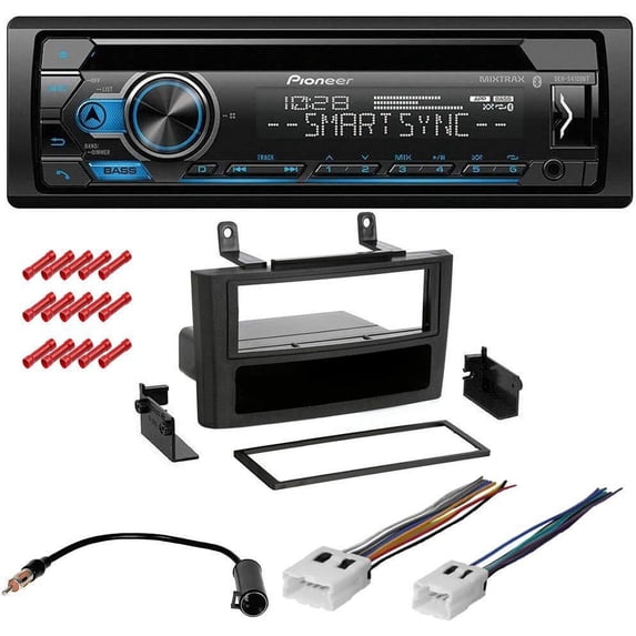 KIT557 Bundle with Pioneer Bluetooth Car Stereo and complete Installation Kit for 1998-1999 Chevrolet Prizm Single Din Radio CD/AM/FM Radio, Mounting Kit