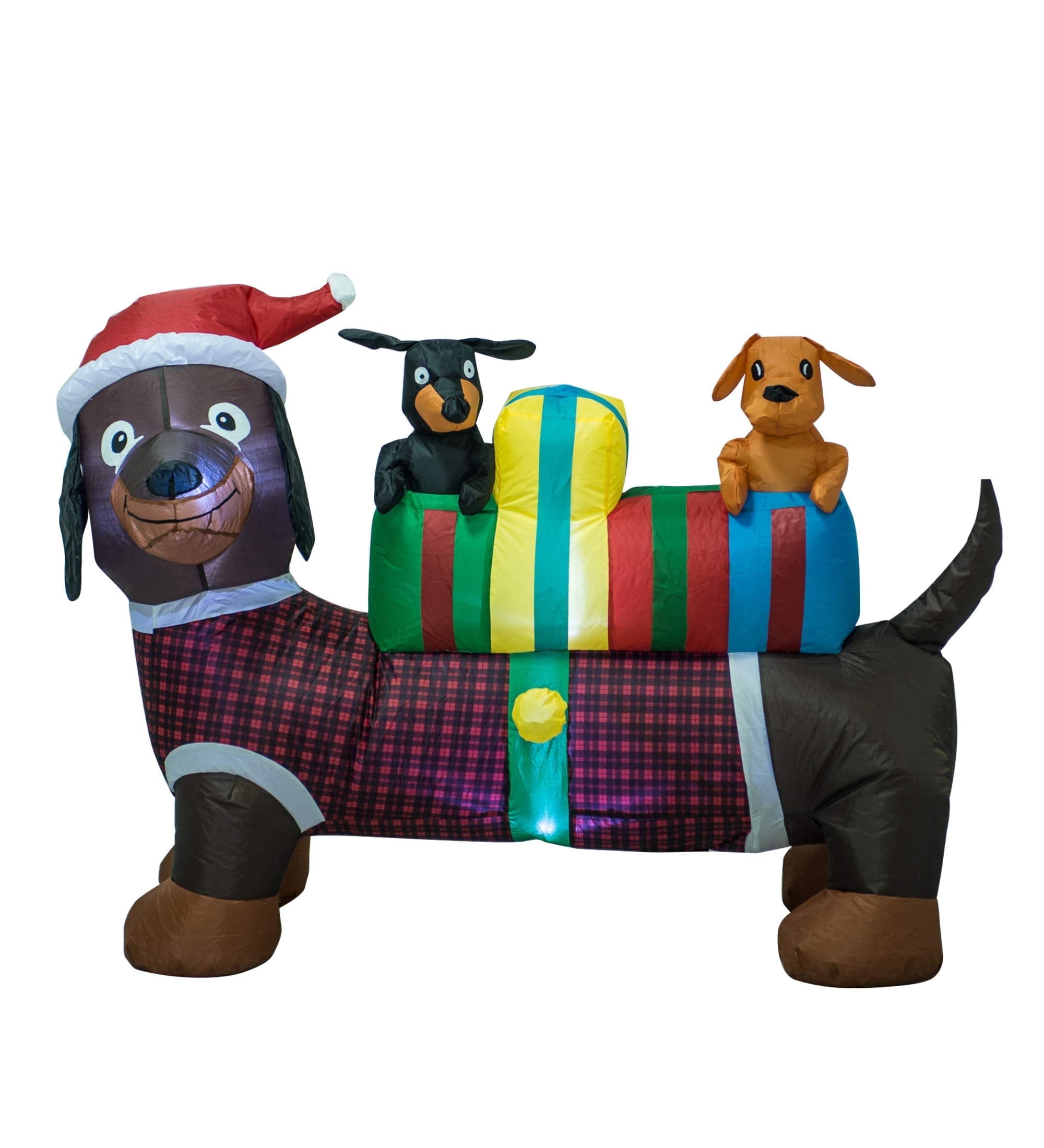 KITBONIS 4FT Christmas Inflatable Dog Decoration Dachshund Inflatable