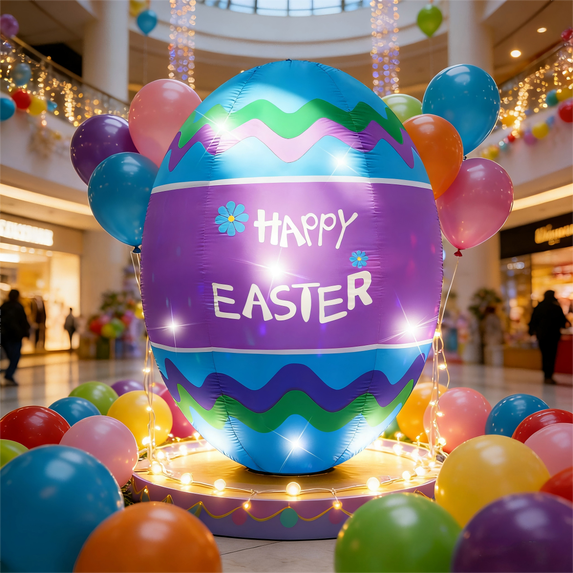 KITBONIS 6ft Inflatable Easter Egg Decoration Garden Yard Blow Up Decoration Outdoor Easter Egg Inflatable Decorations