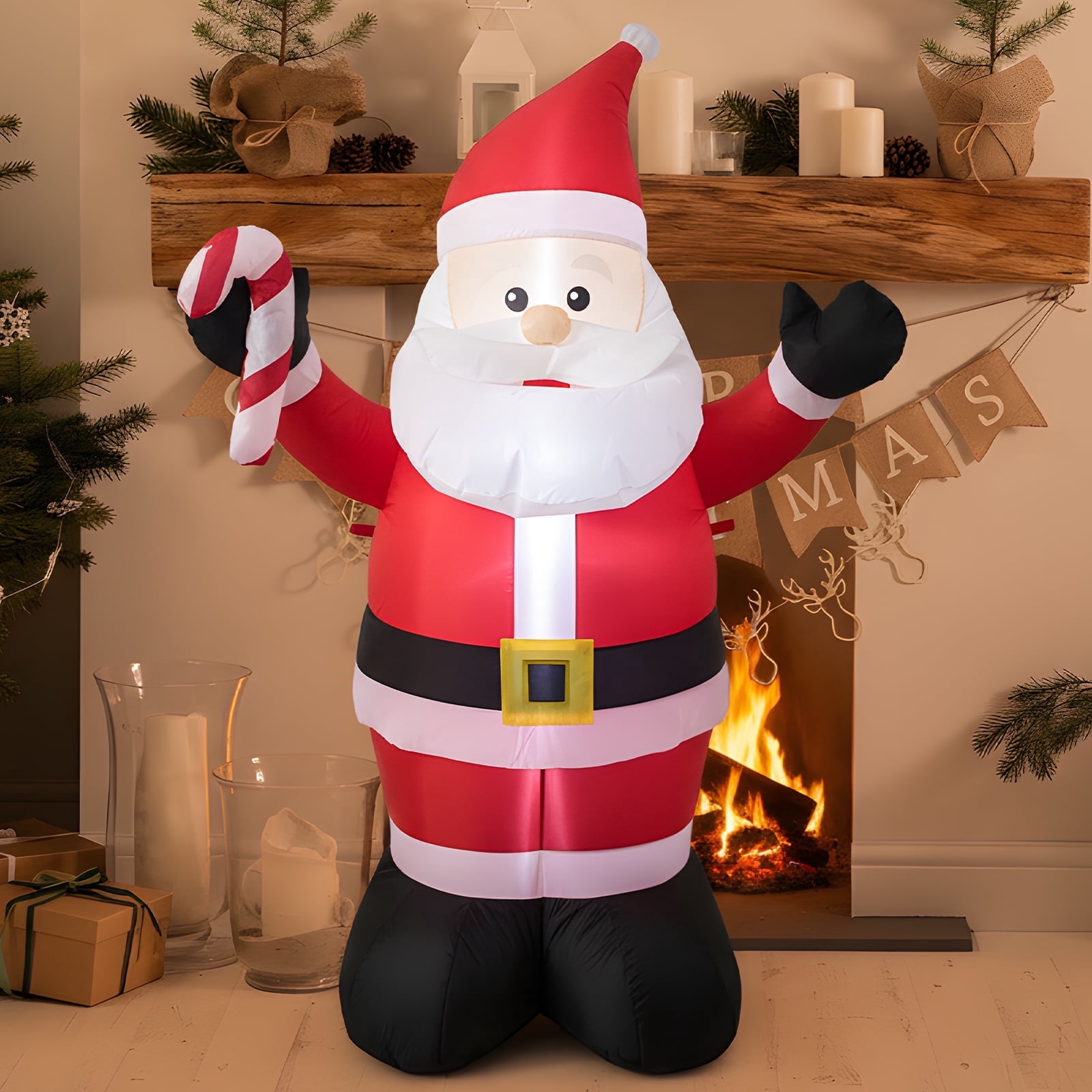 KITBONIS Christmas Inflatable Traditional Santa Inflatable Iconic ...