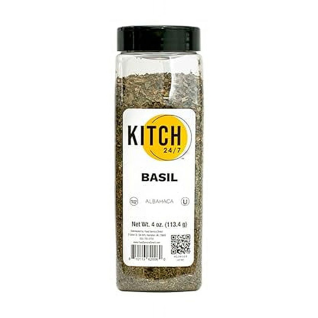 KITCH 24/7 Whole Basil Leaves, 4 Ounce