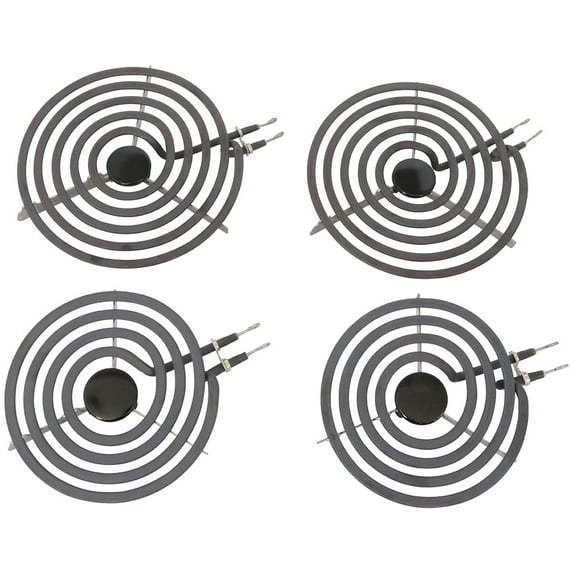 KITCHEN BASICS 101 4 Pack MP22YA Electric Range Burner Surface Element Replacement for Whirlpool KitchenAid Maytag Includes 2 8-Inch MP21YA & 2 6-Inch MP15YA 540331014,484783, TS5W8221,Y04000033