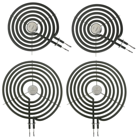 KITCHEN BASICS 101 WB30M1 WB30M2 Replacement Range Stove Top Surface Element Burner Kit for GE and Hotpoint, 4 Pack Includes 2 WB30M1 (6") and 2 WB30M2 (8"), 2912, 340523, 243867, WB30M0001