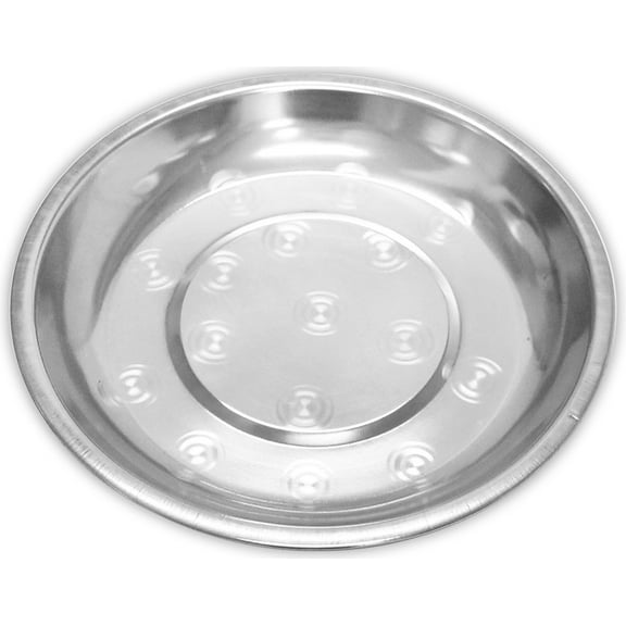 KITCHEN DIVA 8" Stainless Steel Plate with Holographic Etched Design | Versatile for Dining and Serving | Ideal for Formal to Casual Settings