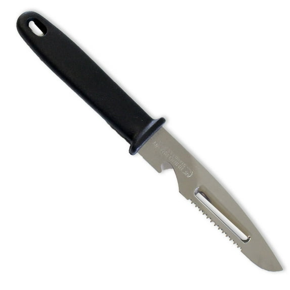KITCHEN DIVA Stainless Steel Peeler Slicer Bottle | Triple-Action Peeler-Slicer-Bottle Opener | Ultimate Culinary Tool for Modern Kitchen