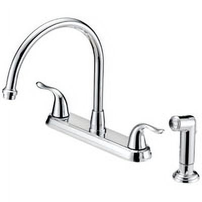 Boston Harbor Kitchen Faucet 1.75 Gpm At 60 Psi 8 In Center Distance 2 Durable Metal Lever Handle