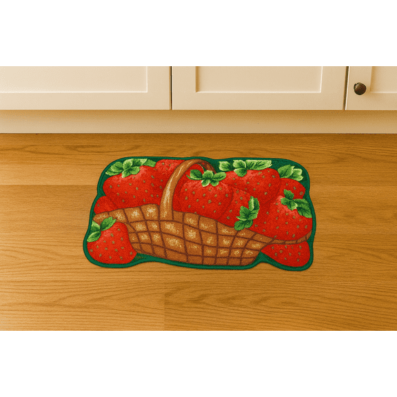 KITCHEN FRUIT RUG SWEET STRAWBERRIES