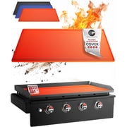 KITCHEN PERFECTION 17 Silicone Griddle Mat, 17 Inch Blackstone Griddle Cover   A Must Have Blackstone Griddle Accessories, Full Year Griddle Protection from Rust & Dirt - Heavy Duty & Food Grade