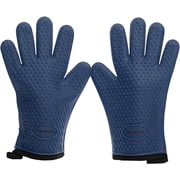KITCHEN PERFECTION S Silicone Smoker Oven Gloves -Extreme Heat Resistant BBQ Gloves -Handle Hot Food Right on Your Grill Fryer Pit|Waterproof Oven Mitts |Superior Value Set+3 Bonuses