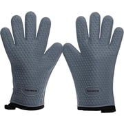 KITCHEN PERFECTION S Silicone Smoker Oven Gloves -Extreme Heat Resistant BBQ Gloves -Handle Hot Food Right on Your Grill Fryer Pit|Waterproof Oven Mitts |Superior Value Set+3 Bonuses