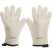 KITCHEN PERFECTION XL Silicone Smoker Oven Gloves-Extreme Heat Resistant BBQ Gloves-Handle Hot Food Right on Your Grill Fryer&Pit|Waterproof Grilling Cooking Baking Mitts|Superior Value Set+3 Bonuses
