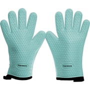 KITCHEN PERFECTION XL Silicone Smoker Oven Gloves-Extreme Heat Resistant BBQ Gloves -Handle Hot Food Right on Your Grill Fryer & Pit | Waterproof Oven Mitts Grill Gloves |Superior Value Set+3 Bonuses