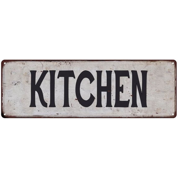 KITCHEN Vintage Look Rustic 8x24 Metal Sign Chic Retro 108240035018