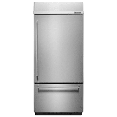 KitchenAid - 20.9 Cu. Ft. Bottom-Freezer Built-In Refrigerator - Stainless steel