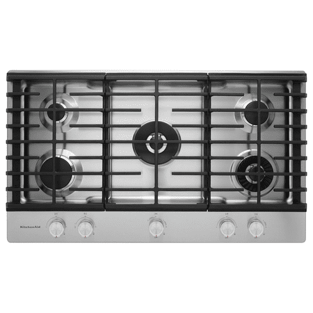 KitchenAid - 36" Built-In Gas Cooktop - Stainless Steel
