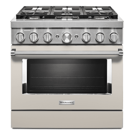 KitchenAid - 5.1 Cu. Ft. Freestanding Dual Fuel True Convection Range with Self-Cleaning - Milkshake