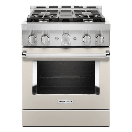 KitchenAid - Commercial-Style 4.1 Cu. Ft. Slide-In Gas True Convection Range with Self-Cleaning - Milkshake
