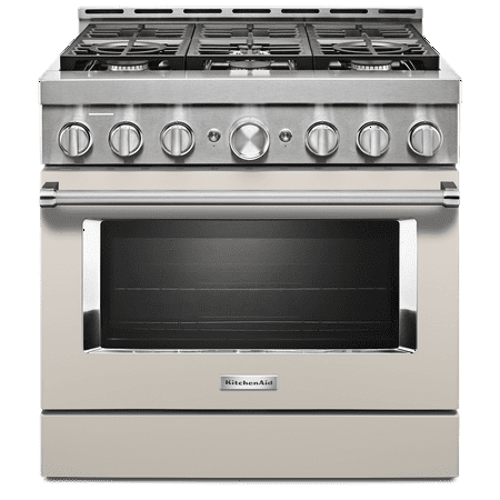 KitchenAid - Commercial-Style 5.1 Cu. Ft. Slide-In Gas True Convection Range with Self-Cleaning - Milkshake