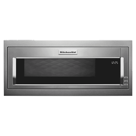 KitchenAid - 1.1 Cu. Ft. Built-In Low Profile Microwave with Slim Trim Kit - Stainless steel