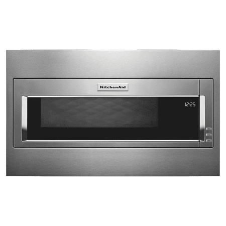KitchenAid - 1.1 Cu. Ft. Built-In Low Profile Microwave with Standard Trim Kit - Stainless steel