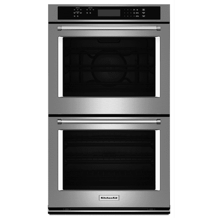 KitchenAid - 30" Built-In Double Electric Convection Wall Oven - Stainless steel