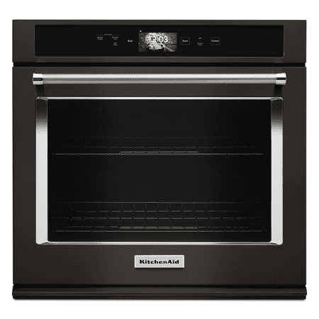 KitchenAid - Smart Oven+ 30" Built-In Single Electric Convection Wall Oven - Black Stainless Steel