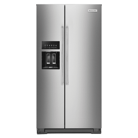 KitchenAid - 22.6 Cu. Ft. Side-by-Side Counter-Depth Refrigerator - Stainless Steel