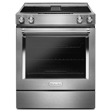 KitchenAid - 6.4 Cu. Ft. Self-Cleaning Slide-In Electric Convection Range - Stainless steel