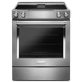 thumbnail image 1 of Kitchenaid KSEG950ESS 30-inch 4-element Electric Downdraft Slide-in Range, 1 of 6