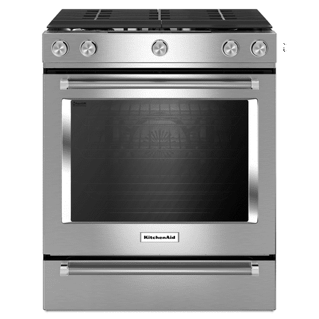 KitchenAid - 5.8 Cu. Ft. Self-Cleaning Slide-In Gas Convection Range - Stainless Steel