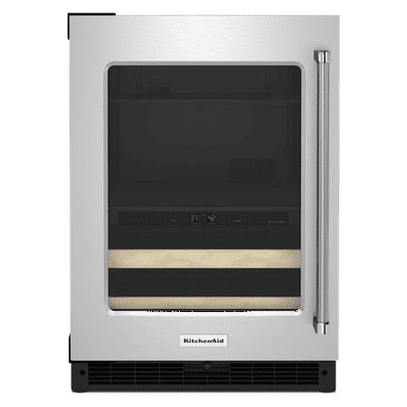 KitchenAid - 14 Bottle Dual Zone Beverage Cooler with Temperature Monitoring System - Stainless Steel
