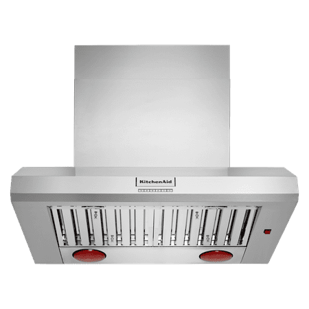 KitchenAid - 36" 585 or 1170 CFM Motor Class Commercial-Style Wall-Mount Canopy Range Hood - Stainless steel