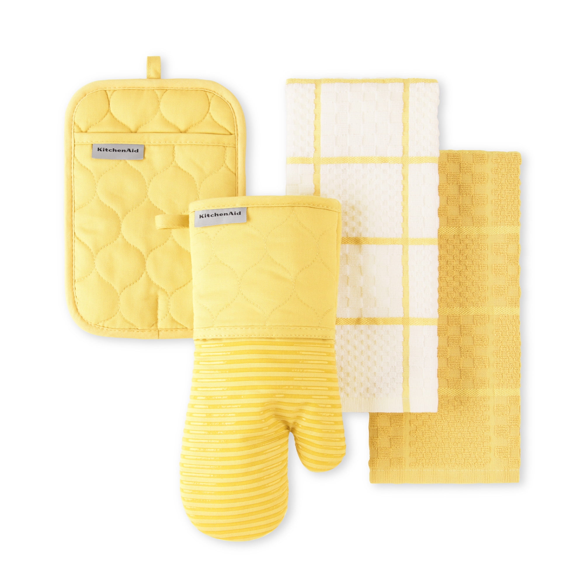 KITCHENAID Quilted Cotton Terry Cloth Oven Mitt, Pot Holder, Kitchen ...