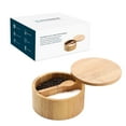 thumbnail image 1 of Kitchendao Bamboo Spice Cellar with Swivel Lid and Built-in Spoon, Dual 7oz, 1 of 7