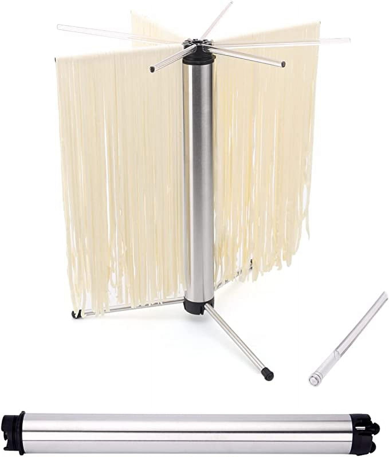 Ovente Collapsible Pasta Drying Rack, BPA-Free Acrylic Rods, ACPPA900C - Chrome